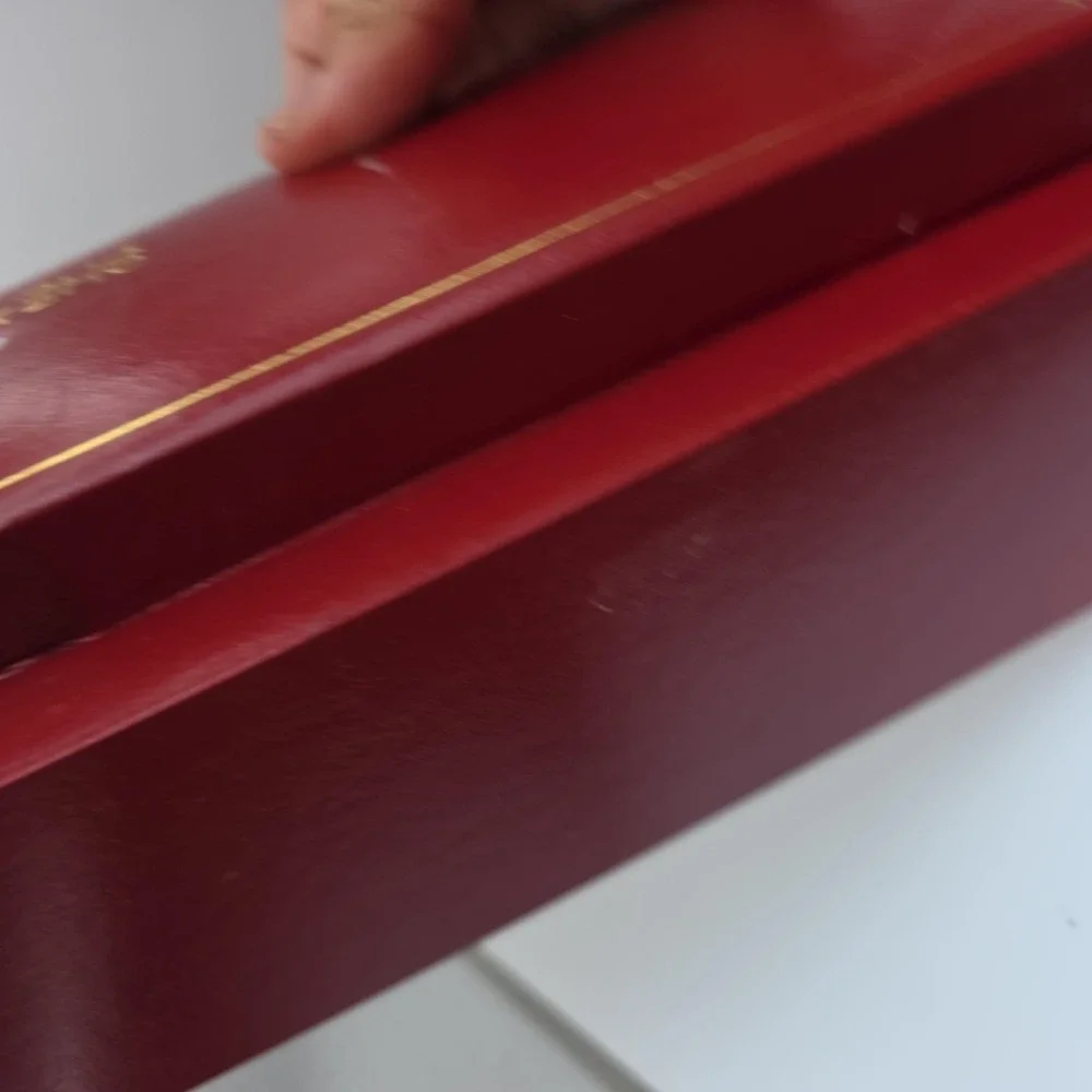 Vintage Sheaffer Steel Ballpoint Pen Gold Trim Red Case Made USA Boxed W Papers
